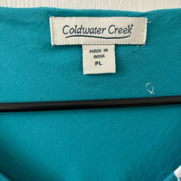 Coldwater Creek Floral Garland Gauze Dress, PL - Picture 3 of 3